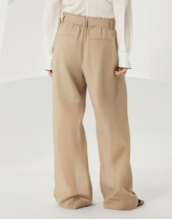 Brunello Cucinelli Explorer Track-Hose aus Baumwollorganza mit Monili | Damen Hosen