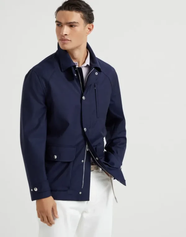 Brunello Cucinelli Fieldjacket aus Schurwolltuch mit Membran | Herren Mäntel & Jacken