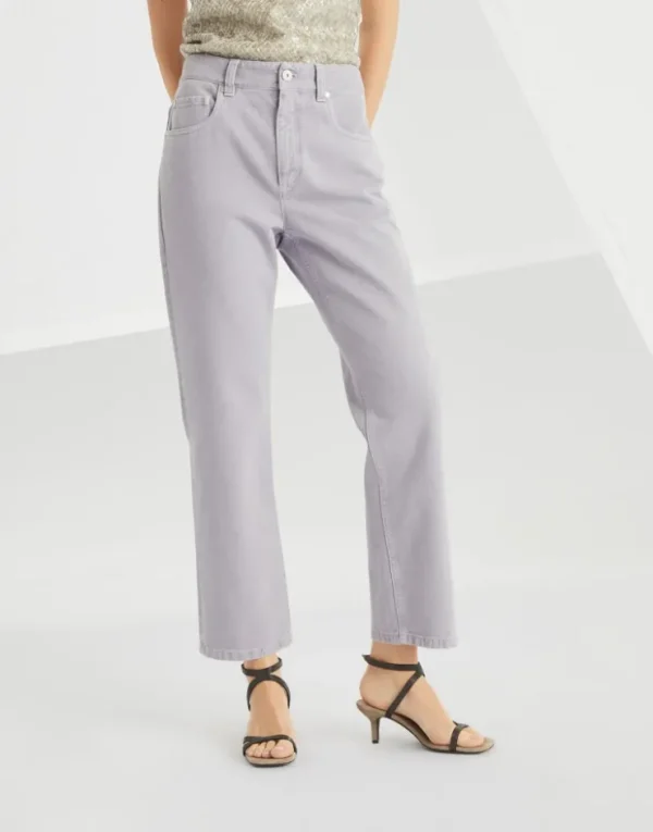 Brunello Cucinelli Five-pocket-Hose aus gefärbtem Denim | Damen Hosen