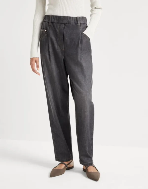 Brunello Cucinelli Five-Pocket-Hose aus leichtem Denim | Damen Hosen