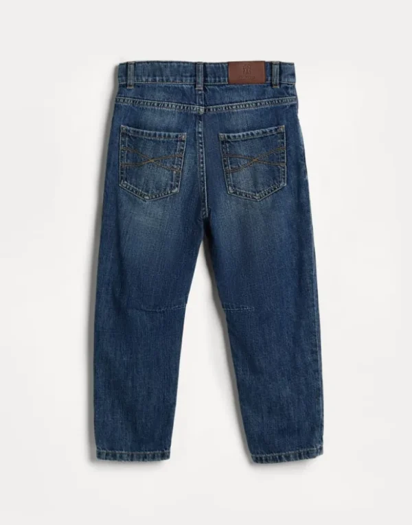 Brunello Cucinelli Five-Pocket-Hose aus leichtem Denim | Kinder Hosen