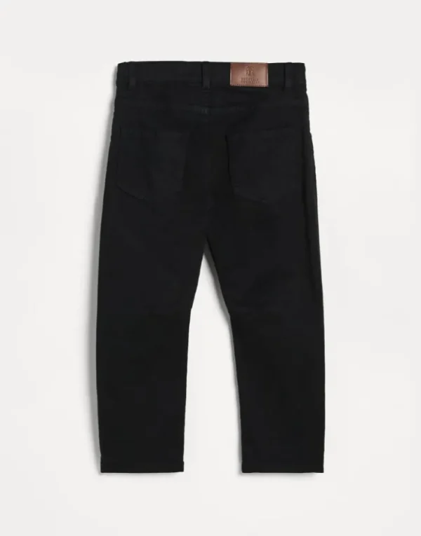 Brunello Cucinelli Five-Pocket-Hose aus leichtem gefärbtem Comfort-Denim | Kinder Hosen