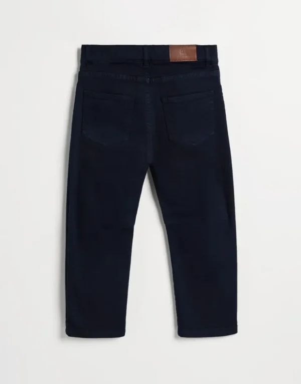 Brunello Cucinelli Five-Pocket-Hose aus leichtem gefärbtem Comfort-Denim | Kinder Hosen