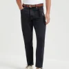 Brunello Cucinelli Five-Pocket-Hose in Iconic Fit aus Greyscale-Denim | Herren Denim