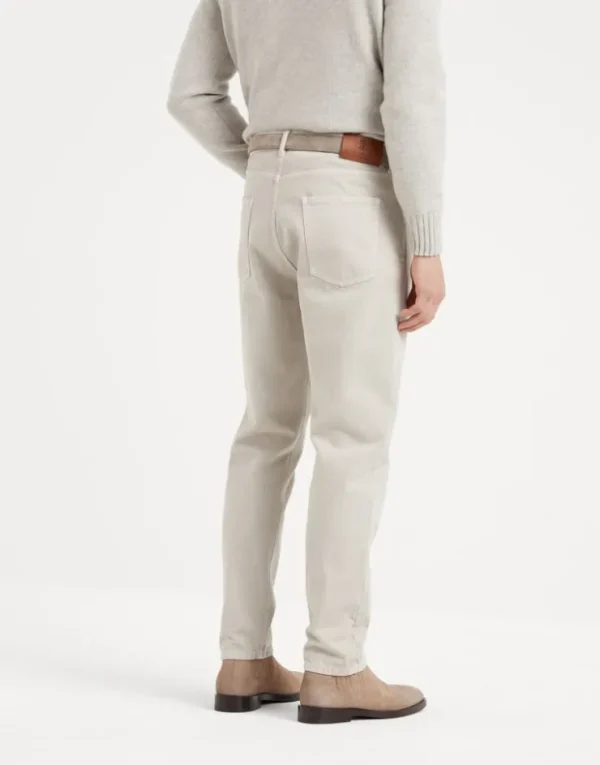 Brunello Cucinelli Five-Pocket-Hose in Iconic Fit aus stückgefärbtem Flamm-Denim | Herren Denim