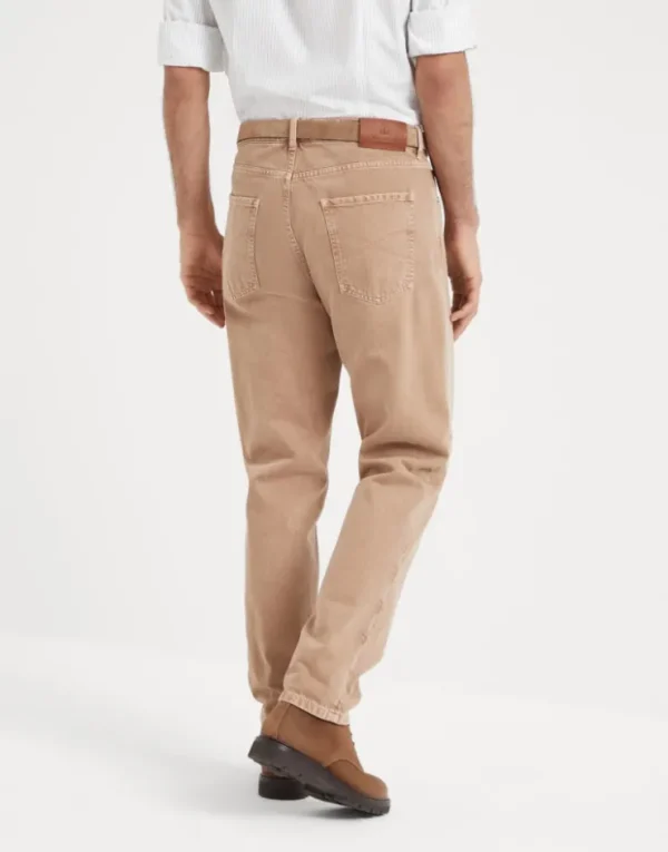 Brunello Cucinelli Five-Pocket-Hose in Iconic Fit aus stückgefärbtem Flamm-Denim | Herren Denim