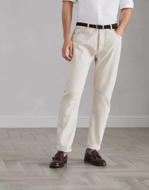 Brunello Cucinelli Five-Pocket-Hose in Leisure Fit aus stückgefärbtem Comfort-Denim | Herren Denim