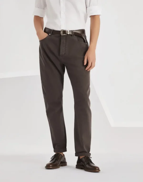 Brunello Cucinelli Five-Pocket-Hose in Leisure Fit aus stückgefärbtem Denim | Herren Denim