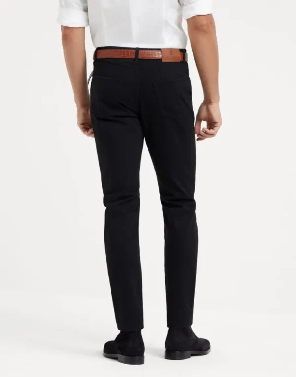 Brunello Cucinelli Five-Pocket-Hose in Leisure Fit aus stückgefärbtem Flamm-Denim | Herren Denim