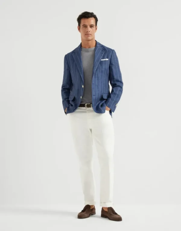 Brunello Cucinelli Five-Pocket-Hose in Traditional Fit aus leichtem, stückgefärbtem Comfort-Denim | Herren Denim