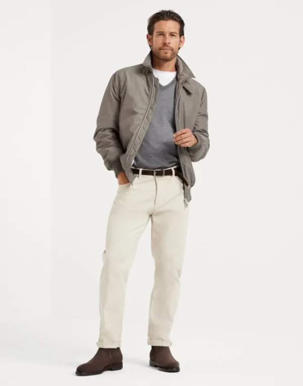 Brunello Cucinelli Five-Pocket-Hose in Traditional Fit aus leichtem stückgefärbtem Comfort-Denim | Herren Denim