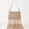 Brunello Cucinelli Handgefertigte OPERA Dazzling Macramé-Tasche aus Strick in Seide und Leinen | Damen Handtaschen & Shopper