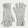 Brunello Cucinelli Handschuhe aus Kaschmir in Rippenstrick mit Monili | Kinder Accessoires