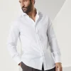 Brunello Cucinelli Hemd in Basic Fit aus Twill mit Haifischkragen | Herren Hemden