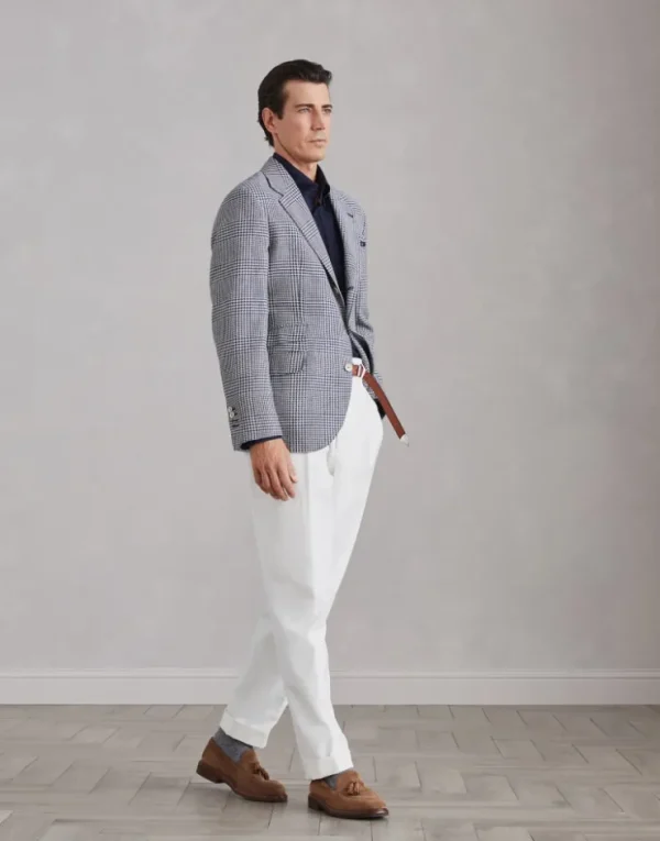 Brunello Cucinelli Hemd in Basic Fit aus Twill in Baumwolle und Kaschmir mit Button-Down-Kragen | Herren Hemden