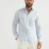 Brunello Cucinelli Hemd in Slim Fit aus Twill mit Haifischkragen | Herren Hemden