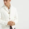 Brunello Cucinelli Hemdjacke aus Délavé-Seidentwill | Herren Mäntel & Jacken