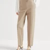 Brunello Cucinelli High Waist Cigarette-Hose aus Stretch-Baumwolltwill mit Shiny Details | Damen Hosen