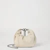 Brunello Cucinelli Hobo Brioche-Tasche aus Veloursleder mit Precious Chain | Damen Umhängetaschen & Rucksäcke