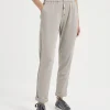 Brunello Cucinelli Hose aus Interlock in Baumwolle und Comfort-Seide mit „Precious Stripe“ | Damen Travelwear