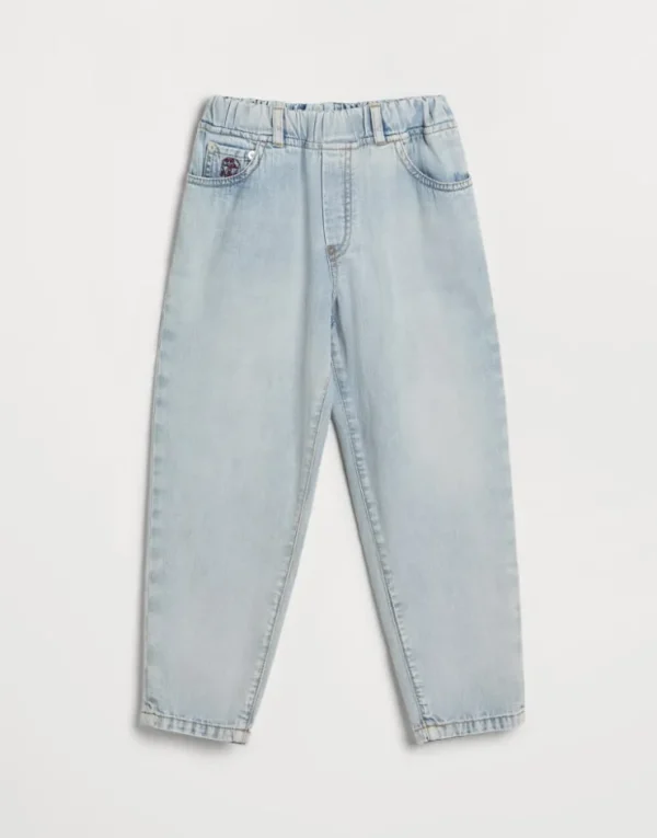 Brunello Cucinelli Hose aus leichtem Old-Denim | Kinder Hosen