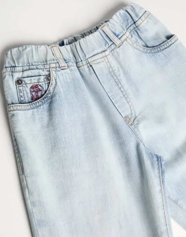 Brunello Cucinelli Hose aus leichtem Old-Denim | Kinder Hosen