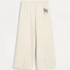 Brunello Cucinelli Hose aus Smooth-Baumwollsweat mit Precious Flower Crest | Kinder Travelwear