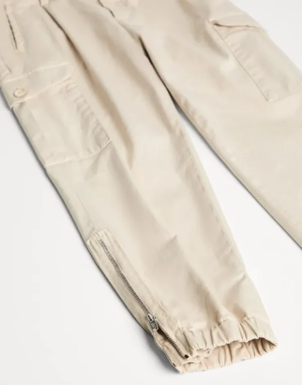 Brunello Cucinelli Hose in Ergonomic Fit aus stückgefärbtem Gabardine in American Pima-Baumwolle | Kinder Hosen