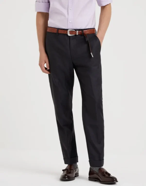 Brunello Cucinelli Hose in Formal Fit aus Four Season-Köper in Schurwolle 150‘S | Herren Hosen