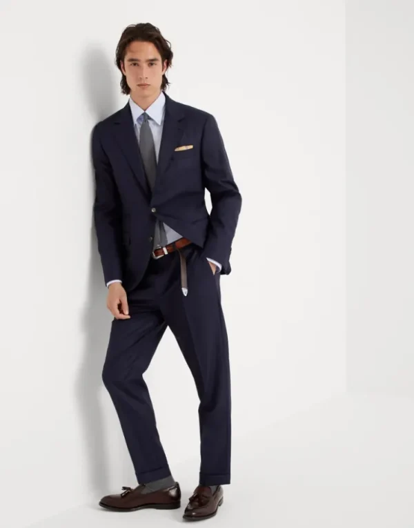 Brunello Cucinelli Hose in Formal Fit in Hahnentritt aus Schurwolle | Herren Hosen