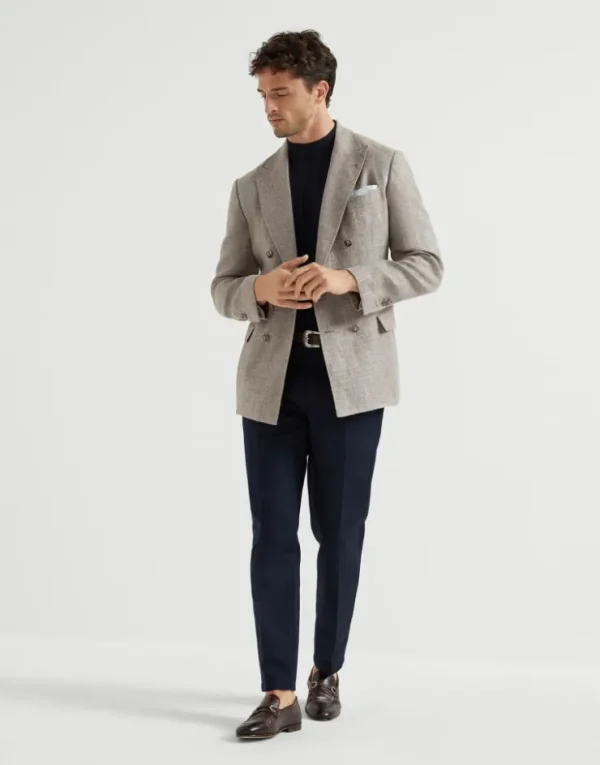 Brunello Cucinelli Hose in Italian Fit aus Gabardine in Baumwolle und Schurwolle | Herren Hosen