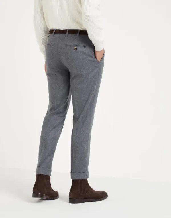 Brunello Cucinelli Hose in Italian Fit aus Schurwollflanell | Herren Hosen