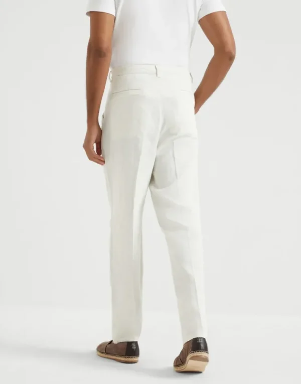 Brunello Cucinelli Hose in Leisure Fit aus Comfort-Leinenstoff | Herren Hosen