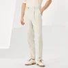 Brunello Cucinelli Hose in Leisure Fit aus Twill in Leinen, Wolle und Seide mit Bundfalten | Herren Hosen