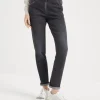 Brunello Cucinelli Hose in Slim Fit aus Denim mit Stretch | Damen Denim