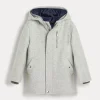 Brunello Cucinelli 3-in-1-Parka in Fischgrat aus Wolle, Seide und Kaschmir | Kinder Mäntel & Jacken