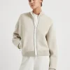 Brunello Cucinelli Jacke aus doppeltem Kaschmirstrick mit Shiny Trims | Damen Mäntel & Jacken