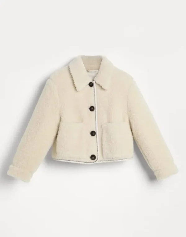 Brunello Cucinelli Jacke aus flauschiger Schurwolle und Kaschmir mit Wattierung aus Thermore® und Monili | Kinder Mäntel & Jacken