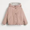 Brunello Cucinelli Jacke aus wasserabweisendem Taft mit Kapuze, Wattierung aus Thermore® und Monili | Kinder Mäntel & Jacken