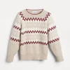 Brunello Cucinelli Jacquard Snowflake Argyle-Pullover aus Kaschmir | Kinder Strickwaren