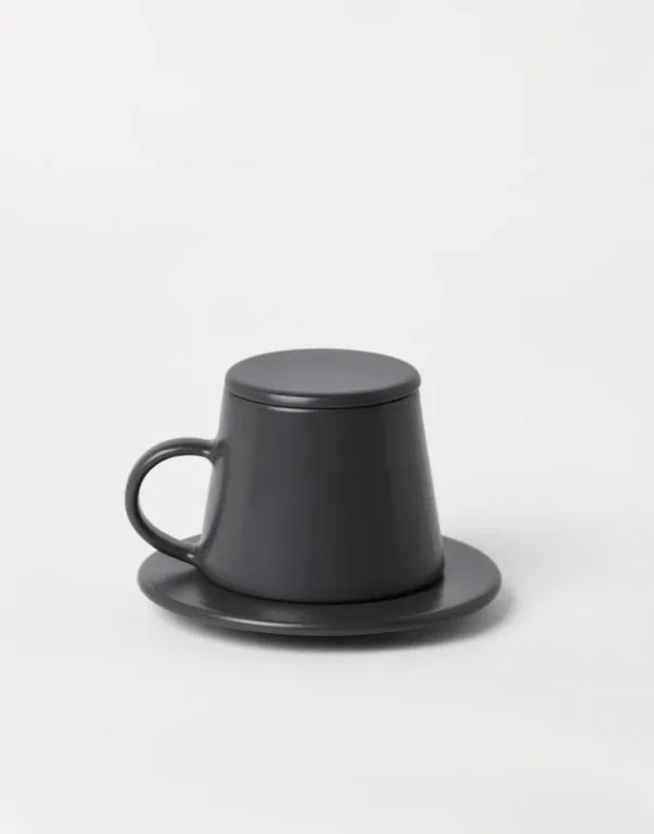 Brunello Cucinelli Keramiktasse mit Untertasse und Deckel | Kreationen Aus Keramik