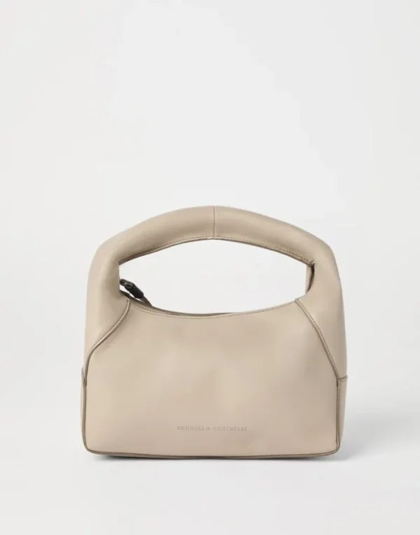 Brunello Cucinelli Kleine BC Duo Hobo-Bag aus Kalbsleder | Damen Handtaschen & Shopper