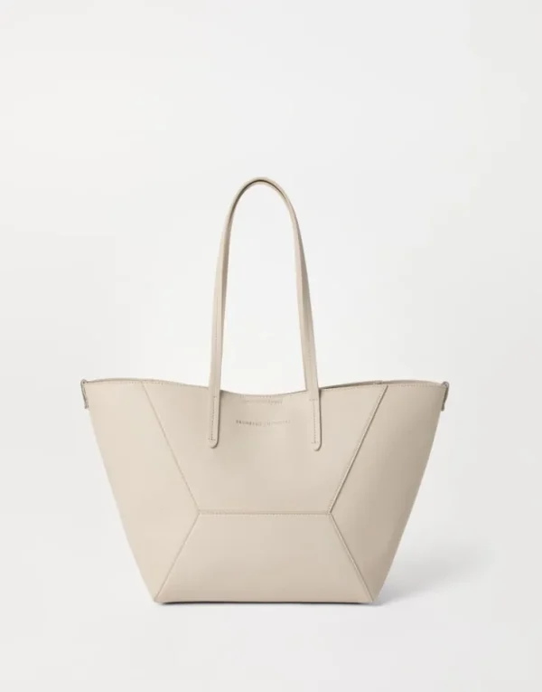 Brunello Cucinelli Kleine BC Duo-Tasche aus Kalbsleder mit Monili | Damen Handtaschen & Shopper