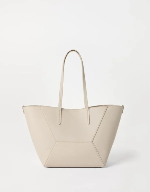 Brunello Cucinelli Kleine BC Duo-Tasche aus Kalbsleder mit Monili | Damen Handtaschen & Shopper