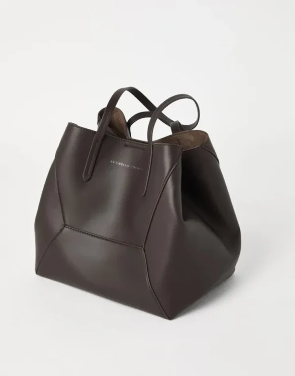 Brunello Cucinelli Kleine BC Duo-Tasche aus Kalbsleder mit Monili | Damen Handtaschen & Shopper