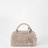 Brunello Cucinelli Kleine Boston Explorer-Tasche aus Curly-Shearling | Damen Handtaschen & Shopper