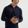 Brunello Cucinelli Leichter Pullover aus Baumwolle im Poloshirt-Stil | Herren Strickwaren