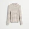 Brunello Cucinelli Leichter Pullover aus gestreiftem Sparkling-Kaschmir in Rippenstrick | Kinder Strickwaren