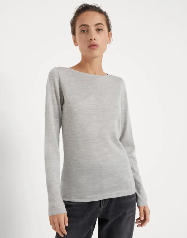 Brunello Cucinelli Leichter Pullover aus Kaschmir und Seide | Damen Strickwaren