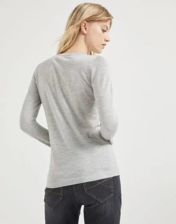 Brunello Cucinelli Leichter Pullover aus Kaschmir und Seide | Damen Strickwaren